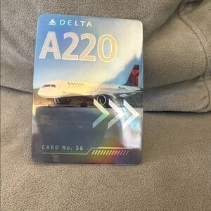 New Delta Pilot Trading Card A220-300 Collectible Airbus Delta Airlines 2022 #56